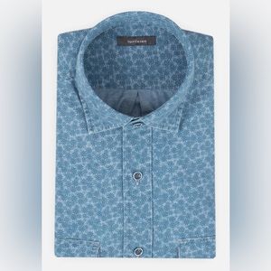 Turtleson LUKE FLORAL CHAMBRAY WORK SHIRT